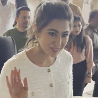 Sara Ali Khan papped wearing a white shimmery dress