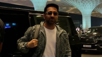 Ayushmann Khurrana papped at the airport in a designer fit