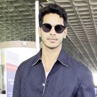 Brown boi Ishaan Khatter papped posing for the media at the airport