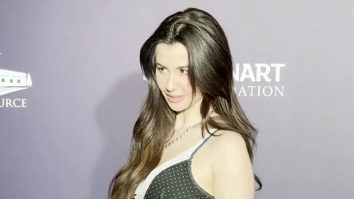 Giorgia Andriani spotted wearing black shimmer outfit at the Red carpet of Art Mumbai Opening Party