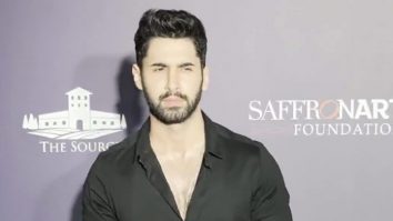 Lakshya snapped in black formals at the red carpet of Art Mumbai opening party