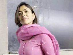Mrunal Thakur flying from Mumbai spotted in a pink suit giving Sita vibes
