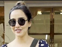 Neha Sharma snapped in bandra in a cut slit dress