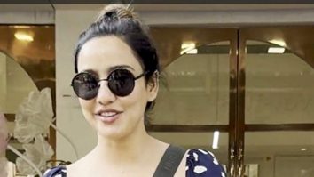 Neha Sharma snapped in bandra in a cut slit dress