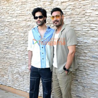 Photos: Ajay Devgn and Aaman Devgan snapped promoting Azaad