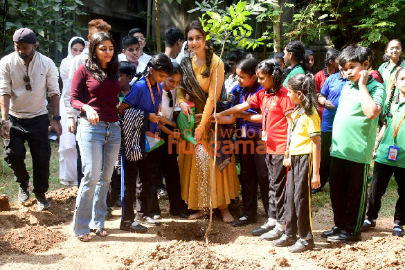 Photos: Raashii Khanna kicks off her pre-birthday celebrations with a plantation drive along with 100 kids at the Bhamla Foundation | Parties & Events