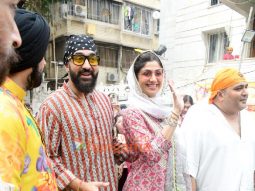 Photos: Shilpa Shetty, Raj Kundra and Nimrat Kaur snapped outside a Gurudwara
