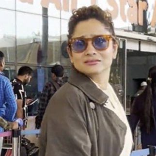 Ankita Lokhande snapped with husband at Domestic airport in Santacruz