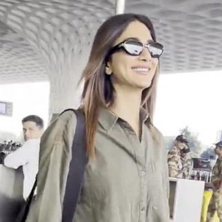 Vaani Kapoor papped at the airport wearing forest green co-ord set giving all casual comfy vibes