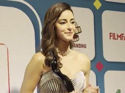 Ananya Panday posing with the black lady