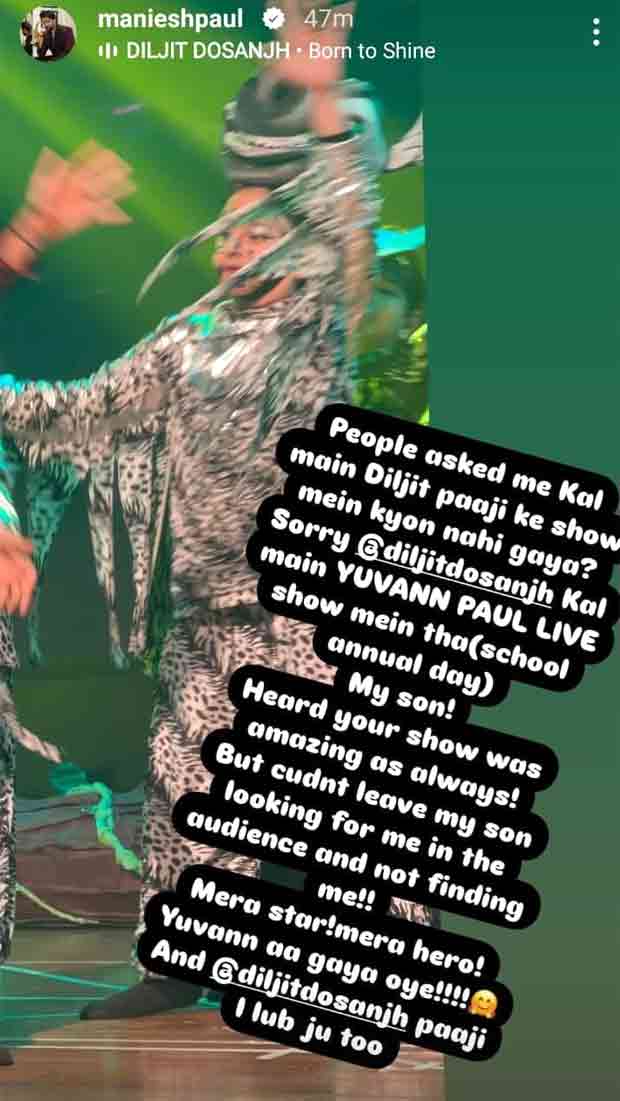 Maniesh Paul choses another live show over Diljit Dosanjh concert in Mumbai; attends his ‘hero’ his son’s school function