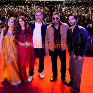 Photos: Ajay Devgn, Abhishek Kapoor, Pragya Kapoor, Aaman Devgan and Rasha Thadani launch title track of Azaad in Bhubaneswar