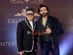 Photos: Anees Bazmee celebrates 45 years in the industry with Bhushan Kumar, Kartik Aaryan and others