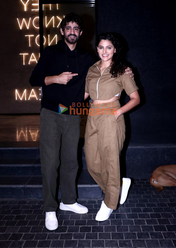 photos divyenndu pratik gandhi saiyami kher and others snapped at excel entertainment office for the screening of agni 14