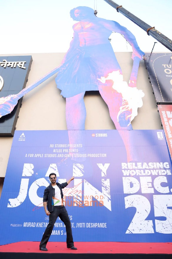 photos varun dhawan grace the poster launch of the film baby john