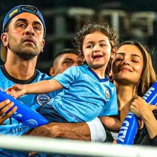 Ranbir Kapoor and Alia Bhatt spend ‘family time’ with Raha as they take the stands at ISL match in Mumbai