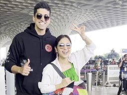 Shweta Tripathi papped at the airport with her husband and her big fancy tot bag