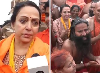 Hema Malini takes holy dip at Maha Kumbh, laughs at Baba Ramdev’s hair flip