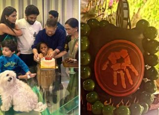 Allu Arjun celebrates his dad’s birthday with a ‘Pushpa Ka Baap’ cake; fans can’t get over it