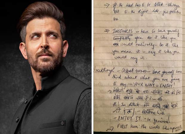 25 Years of Kaho Naa Pyaar Hai: Hrithik Roshan shares 27-year-old handwritten notes for prep of his role; says, “ONLY thing I want to celebrate are these scribbles in my rough book”