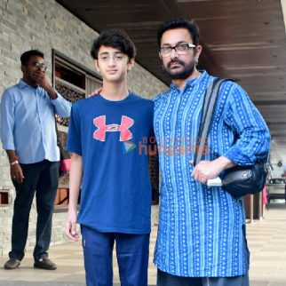 Photos: Aamir Khan with son Azad Rao Khan snapped outside restaurant in Bandra