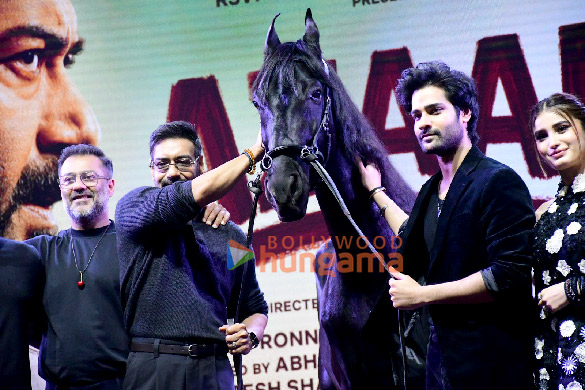 photos ajay devgn aaman devgan rasha thadani diana penty and others snapped at azaad trailer launch 15