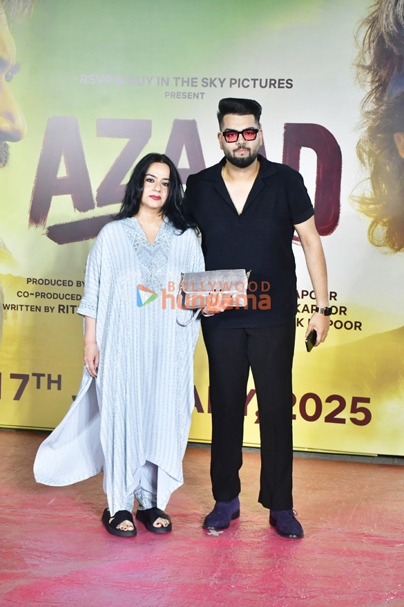 photos kajol aaman devgan rasha thadani and others grace the premiere of azaad 7