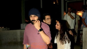 Photos: Kartik Aaryan, Karan Johar, Janhvi Kapoor and Ishaan Khatter snapped at Los Cavos restaurant in Bandra