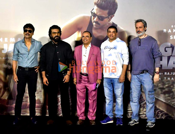 Photos: Ram Charan, S J Suryah, Dil Raju and Anil Thadani snapped at Game Changer trailer launch Photos: Ram Charan, S J Suryah, Dil Raju and Anil Thadani snapped at Game Changer trailer launch
