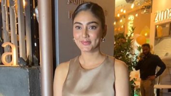 Sana Makbul is such a cutie posing in her gold satin top