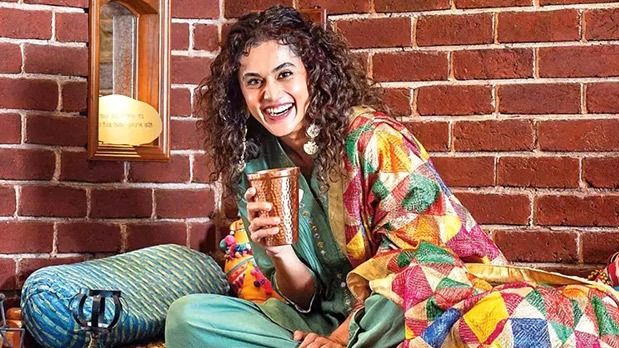 Taapsee Pannu continues shooting for Gandhari amid festival time