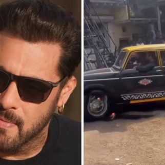 Salman Khan spotted stepping out of Kaali Peeli taxi on sets of Sikandar, fans go wild