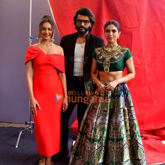 Photos: Arjun Kapoor, Bhumi Pednekar, Rakul Preet Singh snapped on promoting their film Mere Husband Ki Biwi on the sets of Indian Idol