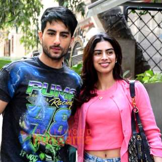 Photos: Ibrahim Ali Khan and Khushi Kapoor snapped promoting Nadaaniyan