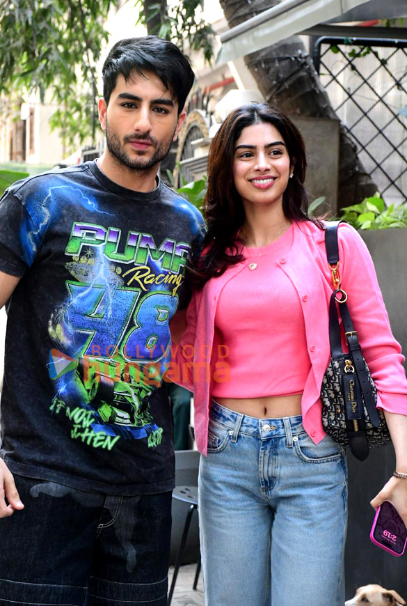photos ibrahim ali khan and khushi kapoor snapped promoting nadaaniyan 3