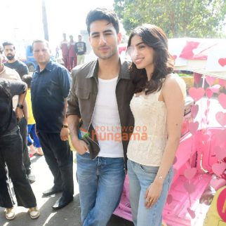 Photos: Ibrahim Ali Khan and Khushi Kapoor snapped promoting Nadaaniyan song ‘Ishq Mein’