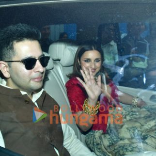 Photos: Raghav Chadha and Parineeti Chopra arrive at Siddharth Chopra’s wedding