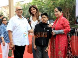 Photos: Shilpa Shetty snappped with family in Bandra