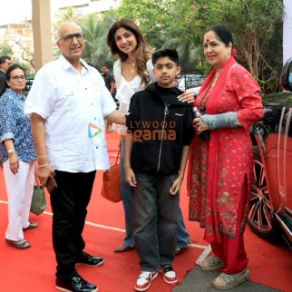 Photos: Shilpa Shetty snappped with family in Bandra