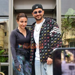 Photos: Soha Ali Khan, Kunal Kemmu, Neha Dhupia and Angad Bedi snapped outside a restaurant in Bandra