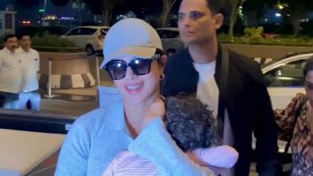 Priyanka Chopra with baby Malti at the airport