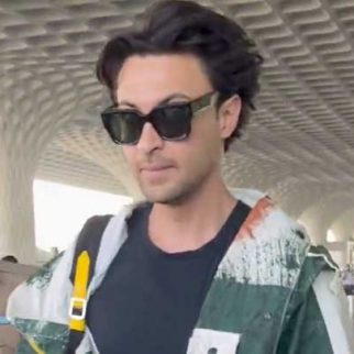 Aayush Sharma in a casual chic airport look