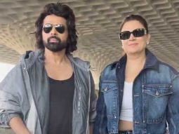 Lord Himesh in his badass airport look papped with his beloved wife