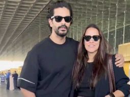 Neha Dhupia & Angad Bedi papped together at the airport