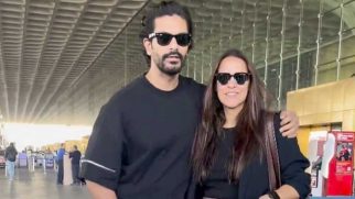 Neha Dhupia & Angad Bedi papped together at the airport