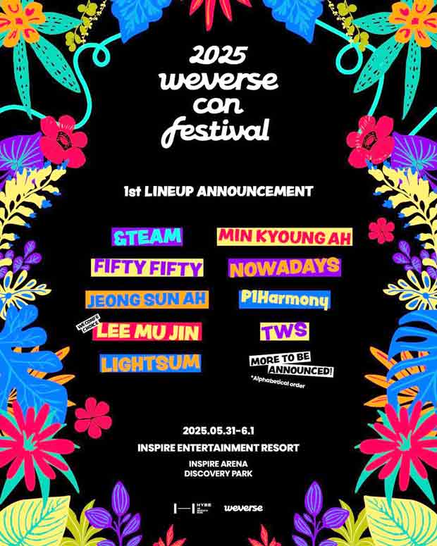HYBE's 2025 Weverse Con Festival to Feature FIFTY FIFTY, P1Harmony, &TEAM, and More
