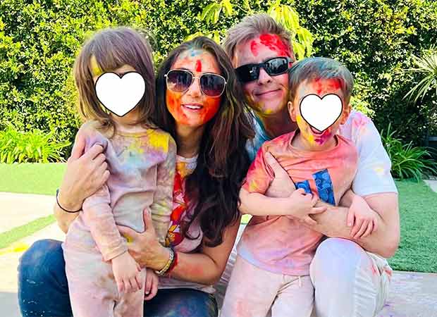 Preity Zinta’s Holi Celebration with Twins Gia & Jai