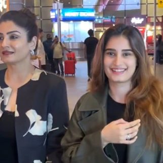 Beautiful mother-daughter duo Raveena Tandon & Rasha Thadani papped at the airport