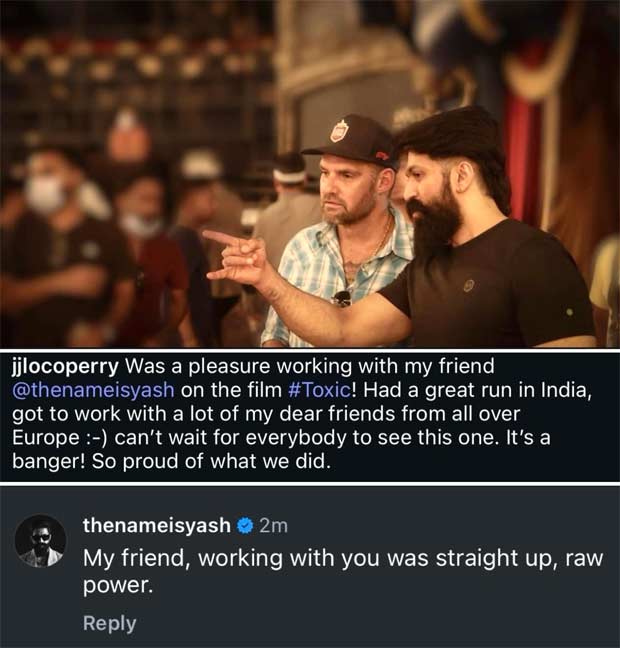 Hollywood's action director J.J. Perry heaps praises on Yash’s upcoming action thriller Toxic: "It’s a banger!"