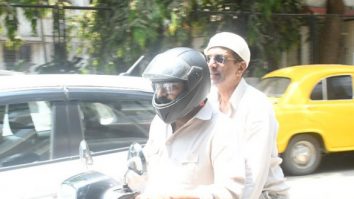 Photos: Jaaved Jaaferi snapped on scooty in Bandra